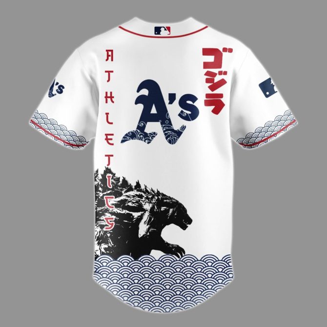 Godzilla X Athletics Limited Edition Baseball Jersey - Iconic Design, Unmatched Style! - Image 3