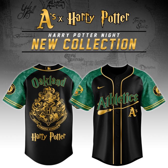 Limited Edition Oakland Athletics X Harry Potter Jersey - Magical Fan Gear Collection