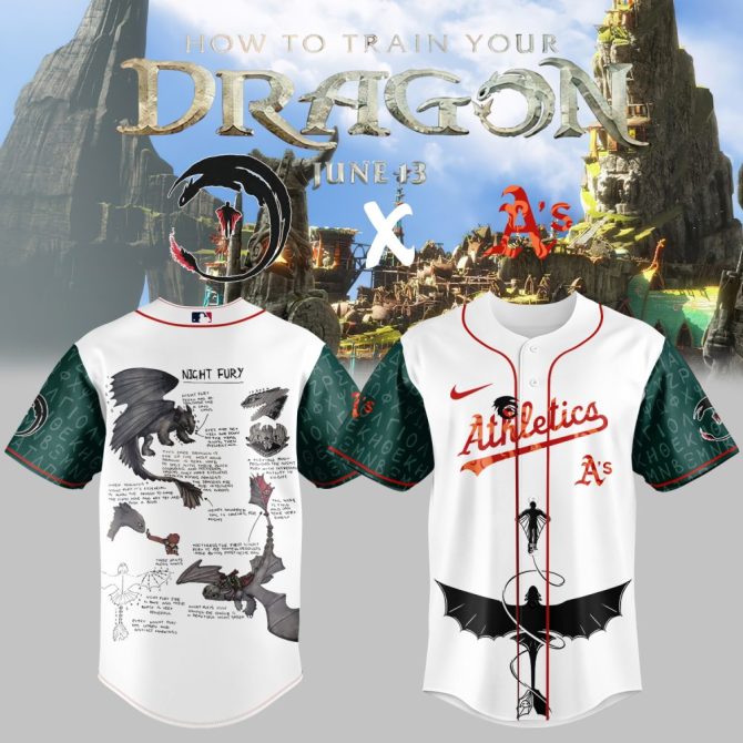 Exclusive How To Train Your Dragon X A'S Jersey - Limited Edition Night Fury Design