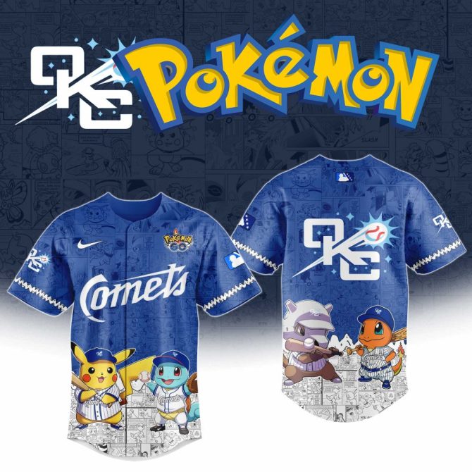 Limited Edition Pokémon Baseball Jersey - Pikachu & Friends Design - Perfect Gift For Fans!