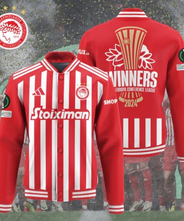 2024 Europa League Winners Jacket - Red/White Striped - Limited Edition Fan Gear