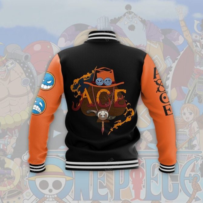 Custom Name Anime Varsity Jacket - Personalized Ace Design, Stylish & Unique! - Image 3