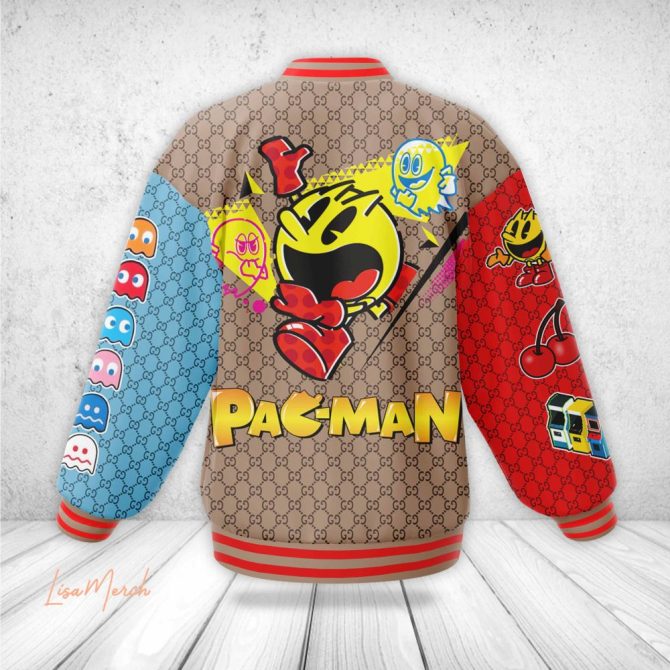 Customizable Pac-Man Retro Bomber Jacket – Vintage Arcade Style, Personalize Your Name! - Image 3