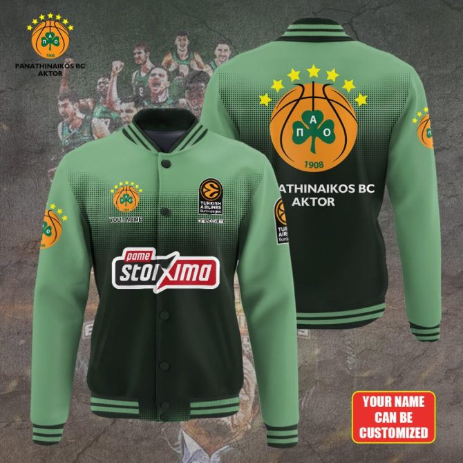 Custom Panathinaikos Bc Jacket - Personalized Name, Premium Fan Gear, Limited Edition