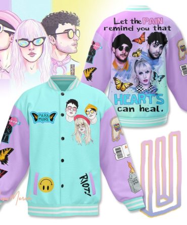 Colorful Retro Band Varsity Jacket – Unique Graphic Design & Inspiring Quotes
