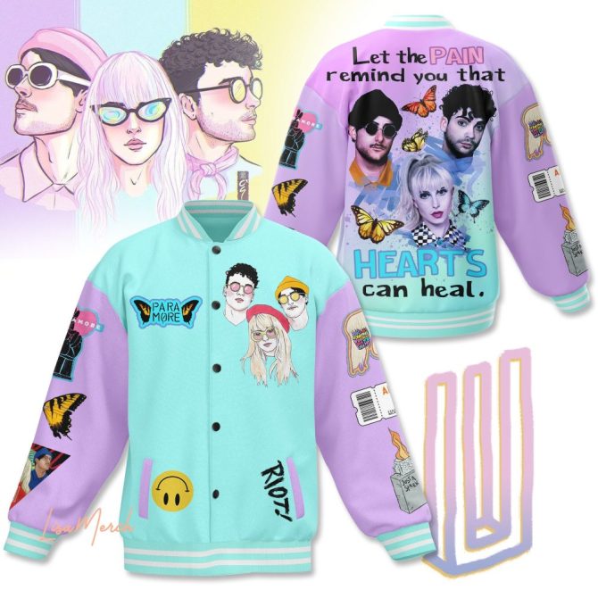 Colorful Retro Band Varsity Jacket – Unique Graphic Design & Inspiring Quotes
