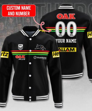 Custom Nrl Panthers Varsity Jacket - Add Your Name & Number - Perfect Fan Gift!