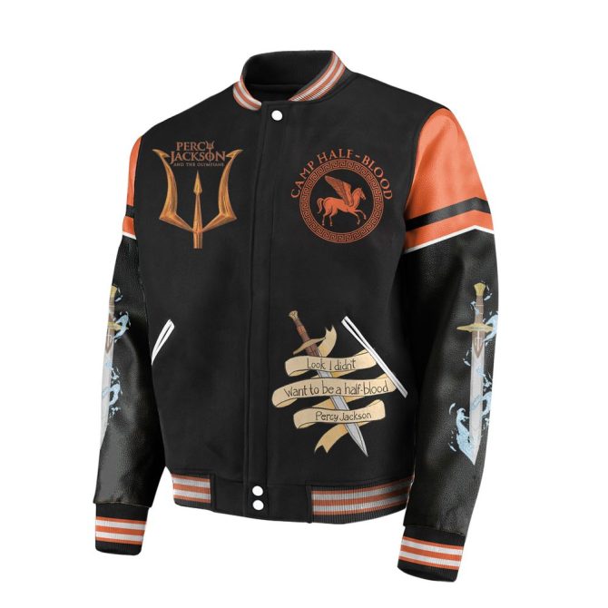 Camp Half-Blood Varsity Jacket - Unbreakable Design , Perfect For Fans & Collectors - Image 2