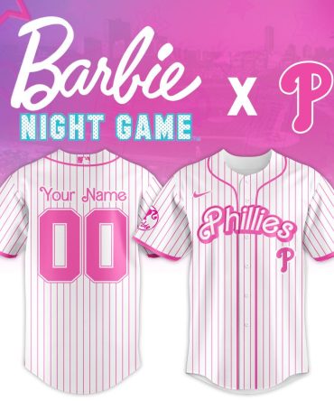 Customize Your Phillies Barbie Night Game Jersey – Limited Edition Pink Stripes!
