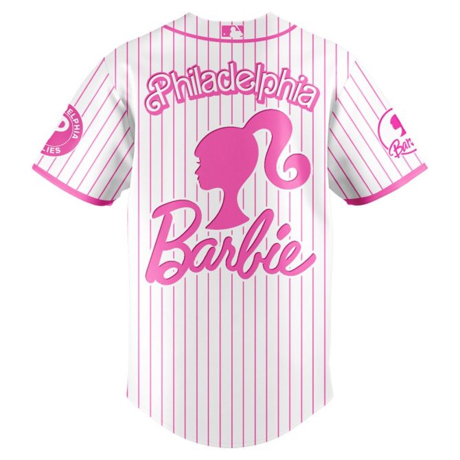 Limited Edition Barbie X Phillies Night Game Jersey – Perfect For Fans & Collectors! - Image 3