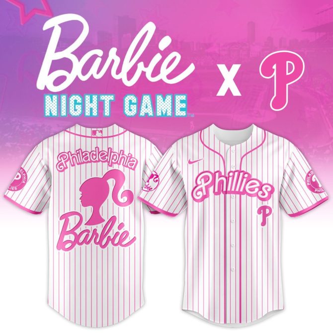 Limited Edition Barbie X Phillies Night Game Jersey – Perfect For Fans & Collectors!