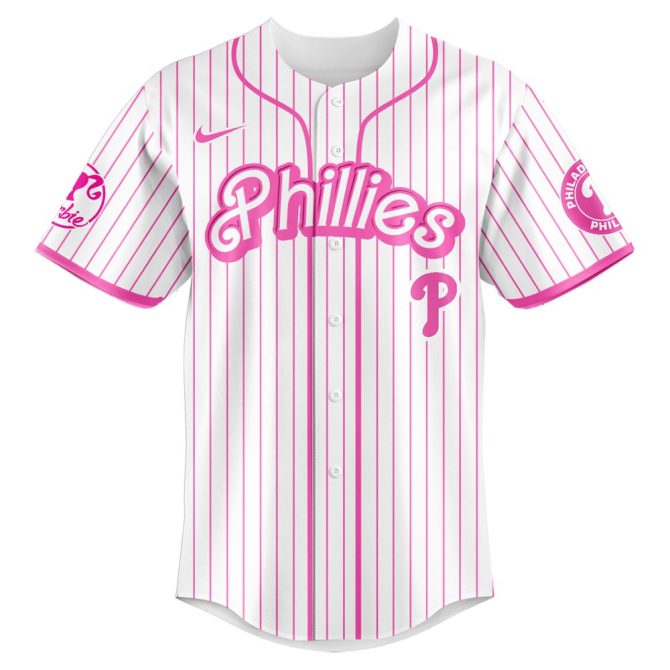 Limited Edition Barbie X Phillies Night Game Jersey – Perfect For Fans & Collectors! - Image 2