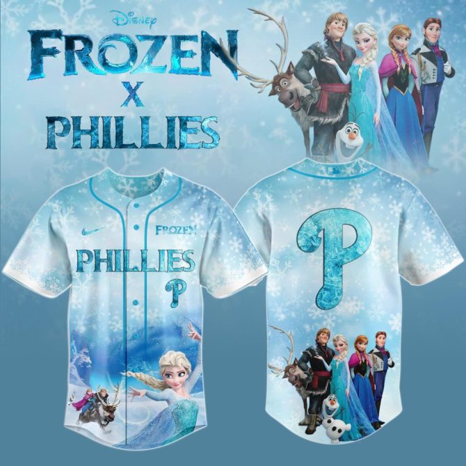 Frozen X Phillies Limited Edition Jersey – Disney Magic & Baseball Fan Gear