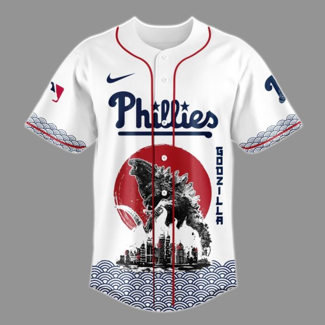Exclusive Godzilla X Phillies Jersey – Limited Edition Collectible Sportswear - Image 2