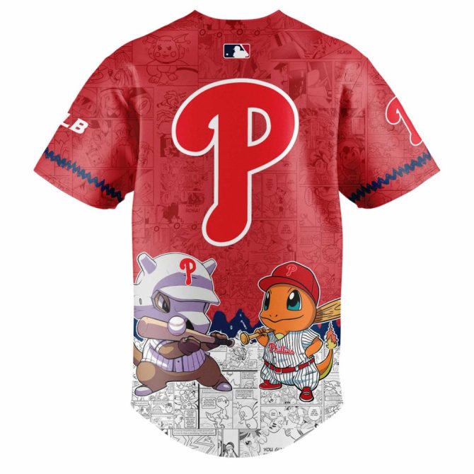 Limited Edition Pokémon Phillies Jersey - Pikachu & Friends Design - Image 3