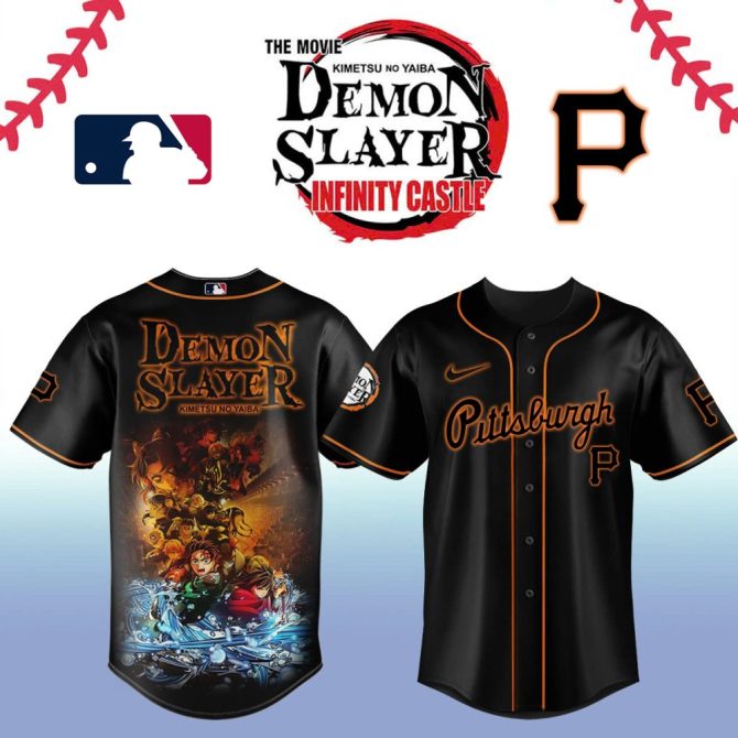 Exclusive Demon Slayer Pittsburgh Baseball Jersey – Limited Edition Anime Sportswear!