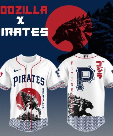 Limited Edition Godzilla X Pirates Baseball Jersey - Unique Design, Perfect Gift!