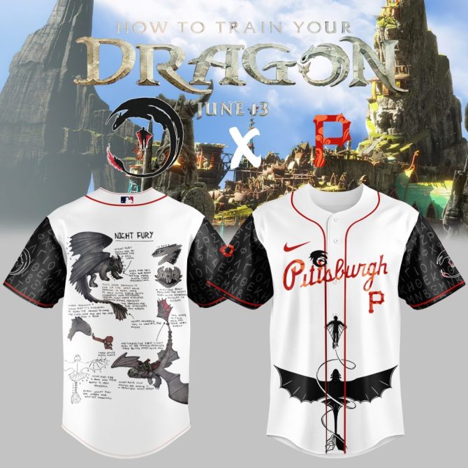 Limited Edition Night Fury Baseball Jersey - How To Train Your Dragon X Pittsburgh