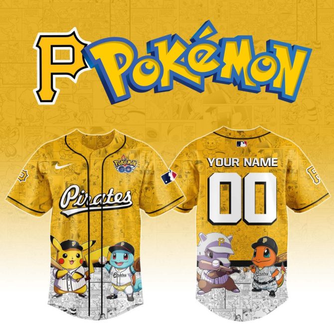 Custom Pokémon Baseball Jersey - Pikachu & Friends , Personalized Name & Number , Perfect Fan Gear!