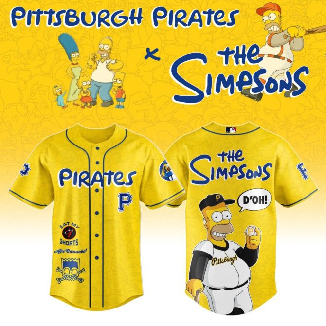Limited Edition Pittsburgh Pirates X Simpsons Jersey – Iconic Homer Design, Perfect For Fans!
