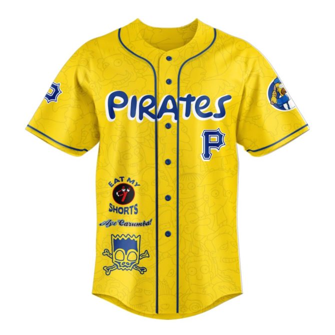 Limited Edition Pittsburgh Pirates X Simpsons Jersey – Iconic Homer Design, Perfect For Fans! - Image 2