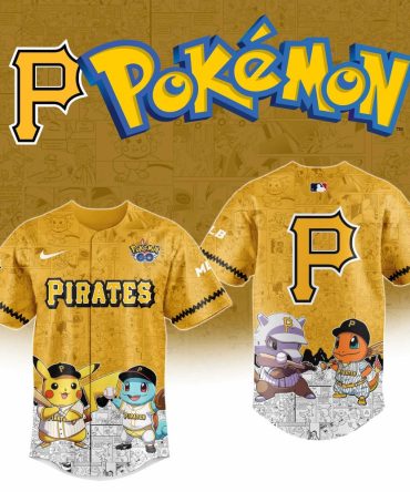Limited Edition Pokémon X Pirates Jersey - Pikachu & Friends Design, Perfect For Fans!