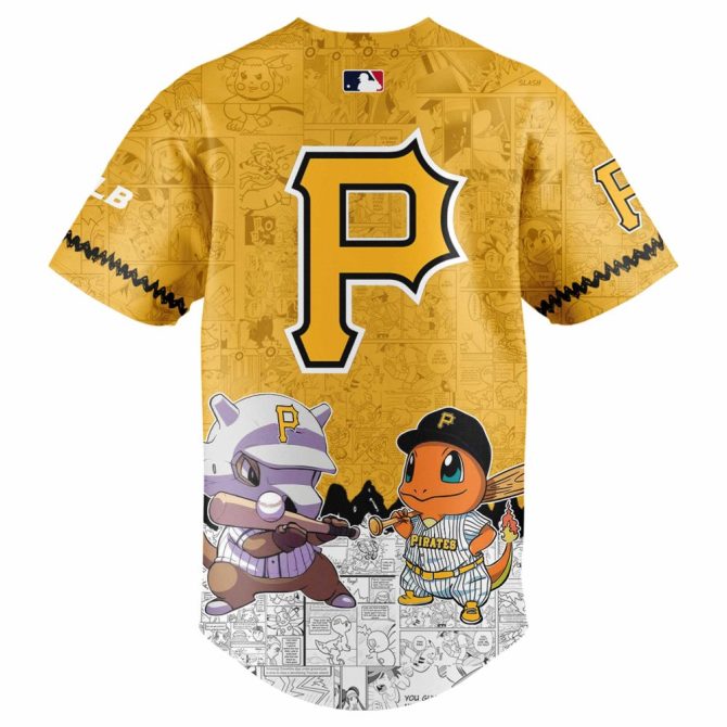 Limited Edition Pokémon X Pirates Jersey - Pikachu & Friends Design, Perfect For Fans! - Image 3