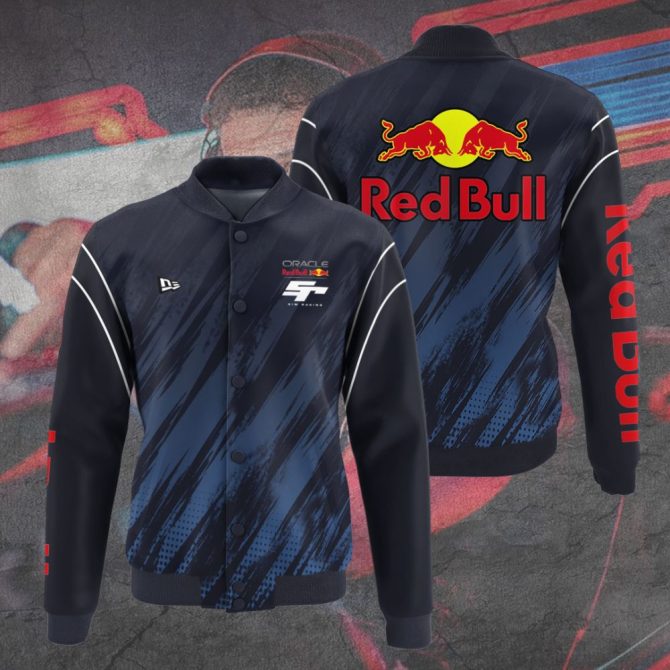 Limited Edition Red Bull Racing Jacket - Stylish Navy Blue Bomber For F1 Fans - Unisex