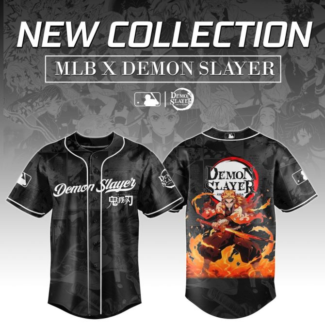 Limited Edition Mlb X Demon Slayer Jersey – Stylish Anime Sportswear