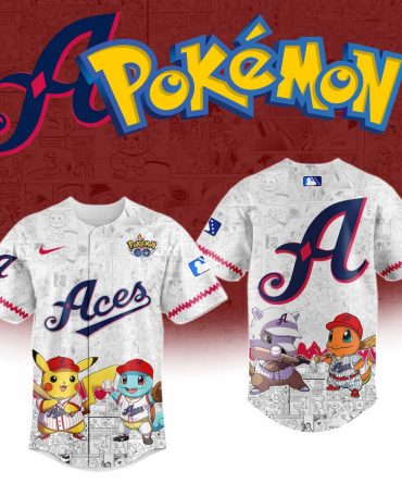 Limited Edition Pokémon Baseball Jersey - Pikachu, Charmander & Squirtle Design - Perfect Gift For Fans!