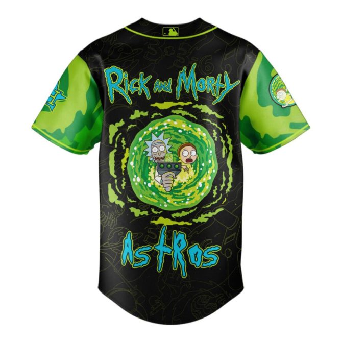 Limited Edition Rick & Morty X Astros Jersey – Vibrant Design, Perfect Fan Gear! - Image 3