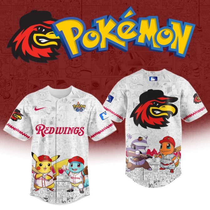 Limited Edition Pokémon Baseball Jersey - Pikachu & Friends Design - Perfect For Fans!