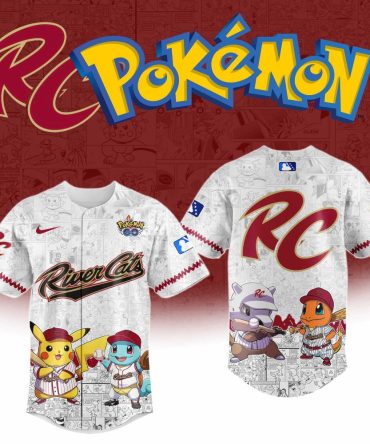 Limited Edition Pokémon River Cats Baseball Jersey - Pikachu & Friends Design