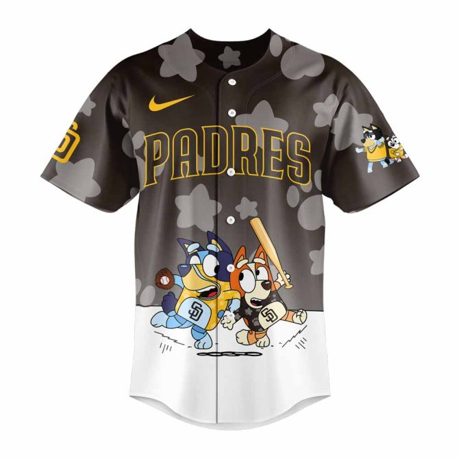 Bluey & Bingo Padres Baseball Jersey - Fun Sports Apparel For Kids & Fans - Image 2