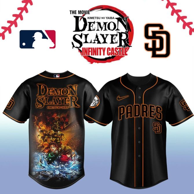Demon Slayer Padres Baseball Jersey – Limited Edition Anime Apparel
