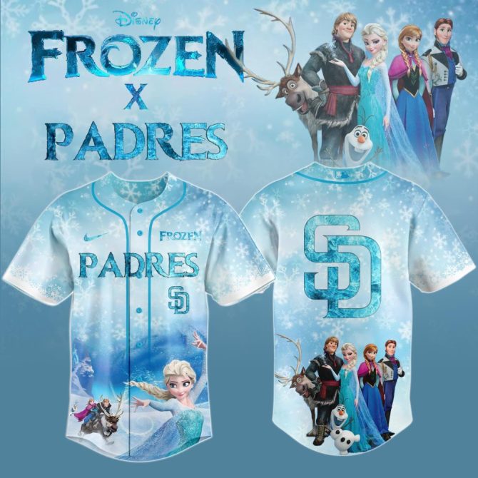 Frozen X Padres Limited Edition Baseball Jersey – Perfect For Fans & Collectors!