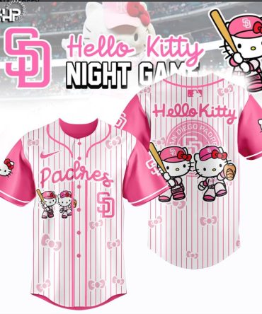 Hello Kitty Padres Baseball Jersey - Pink Night Game Edition - Cute & Stylish Fan Gear