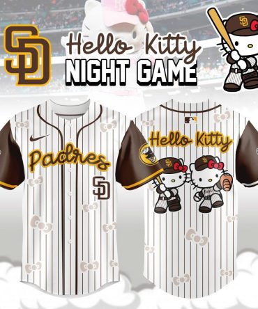 Exclusive Hello Kitty X Padres Baseball Jersey - Limited Edition Night Game Design