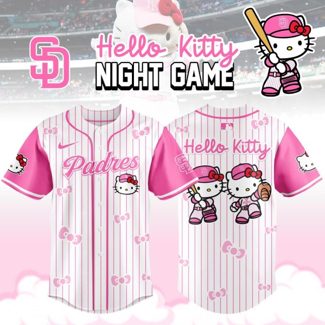 Hello Kitty Padres Night Game Jersey - Cute & Stylish Fan Apparel