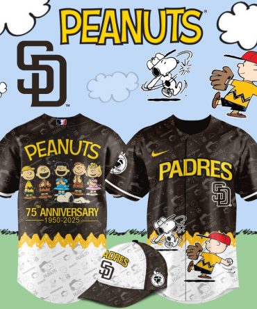 Limited Edition Peanuts Padres 75Th Anniversary Jersey & Cap Set - Celebrate In Style!