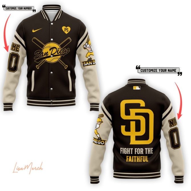 Custom San Diego Varsity Jacket - Personalize Name & Number - Perfect Gift For Fans
