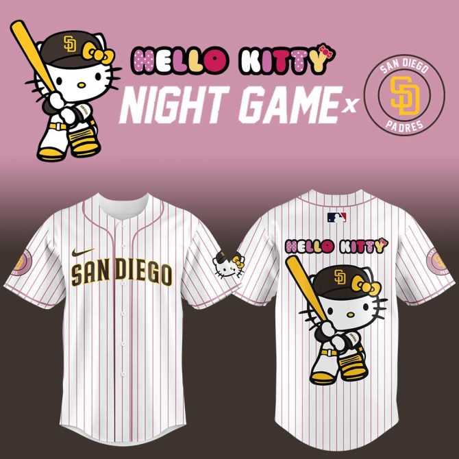 Hello Kitty X San Diego Padres Limited Edition Jersey - Cute Baseball Style!