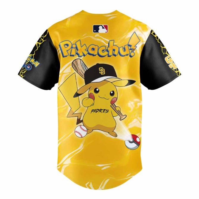 Limited Edition Pokémon Go Pikachu Padres Jersey – Catch Yours Now! - Image 3