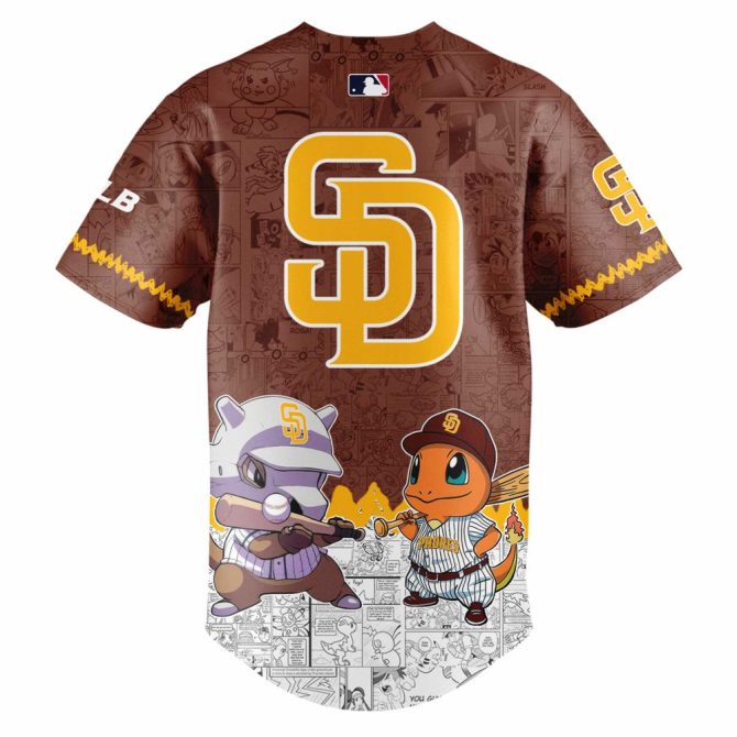 Limited Edition Pokémon X Padres Jersey - Catch 'Em All Style! - Image 3