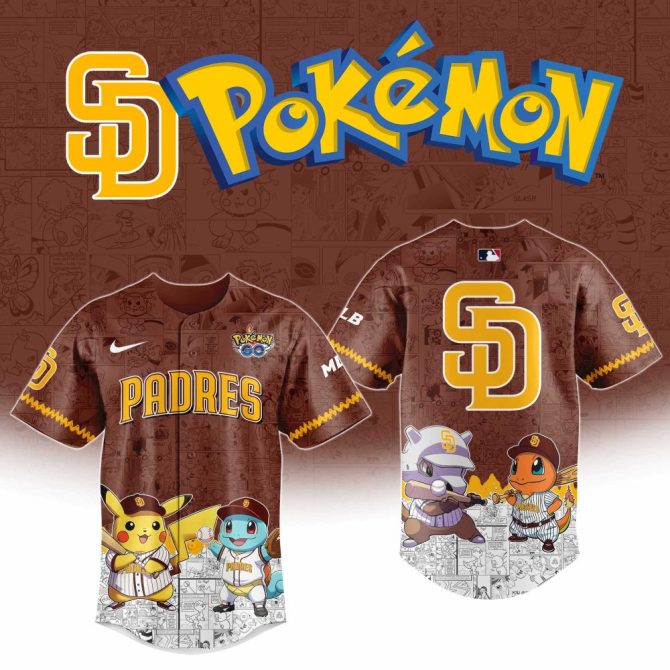 Limited Edition Pokémon X Padres Jersey - Catch 'Em All Style!