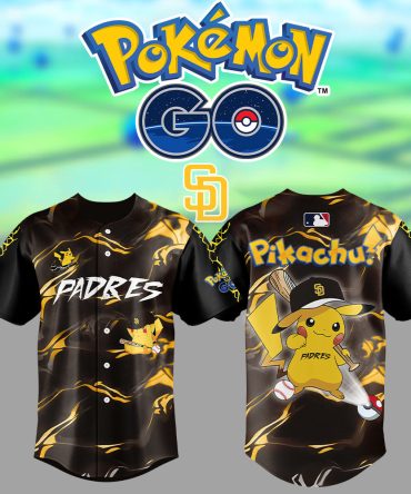 Limited Edition Pokémon Go Padres Pikachu Baseball Jersey – Unisex Fan Gear