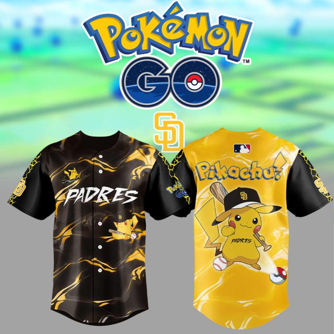 Limited Edition Pokémon Go Pikachu Padres Jersey – Catch Yours Now!