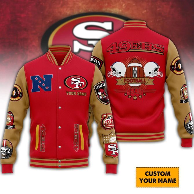 Custom 49Ers Varsity Jacket - Personalized Nfl Fan Apparel For Ultimate Team Spirit