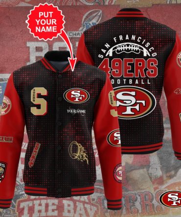 Personalized San Francisco 49Ers Varsity Jacket - Custom Name Embroidery, Premium Fan Gear