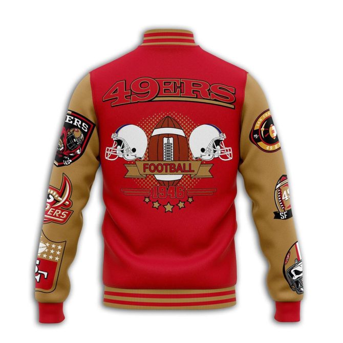 Custom 49Ers Varsity Jacket - Personalized Nfl Fan Apparel For Ultimate Team Spirit - Image 3